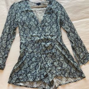 Planet Blue “Blue Life” Snakeskin Romper